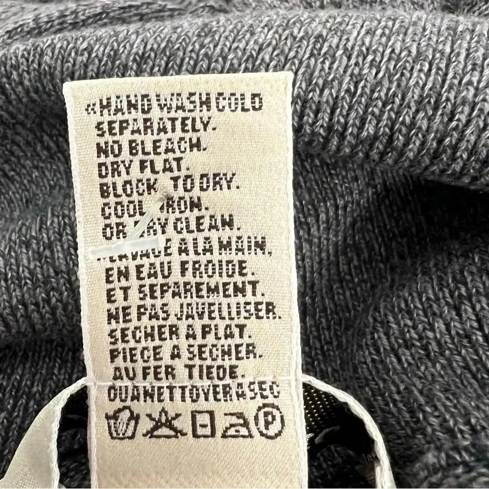 Pronto Uomo Firenze Italian Cotton Tuttle Neck Long Sleeve Men’s Sweater Grey L - Picture 6 of 7